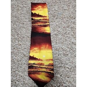 Ralph Marlin Lassen Collection Tie Crimson Glow Silk USA